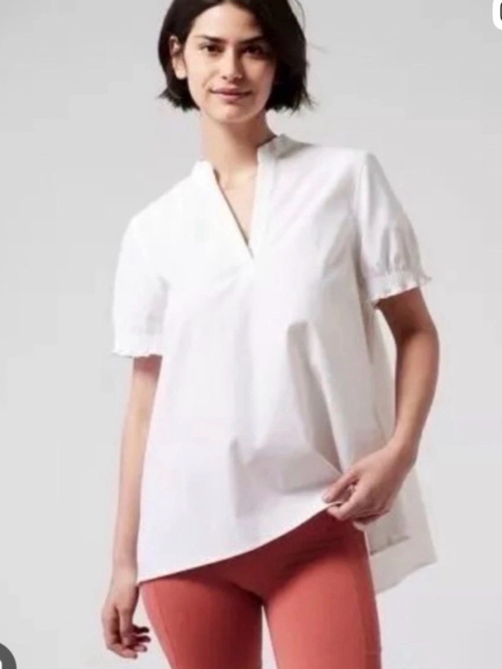 Nwot Athleta Levitate Poplin Performance Tee Size M